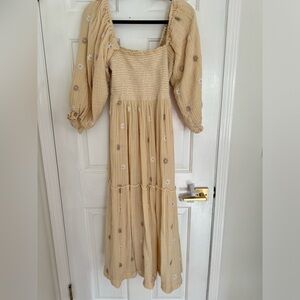 Gorgeous free people Dahlia embroidered maxi dress. Size Small. VGUC.